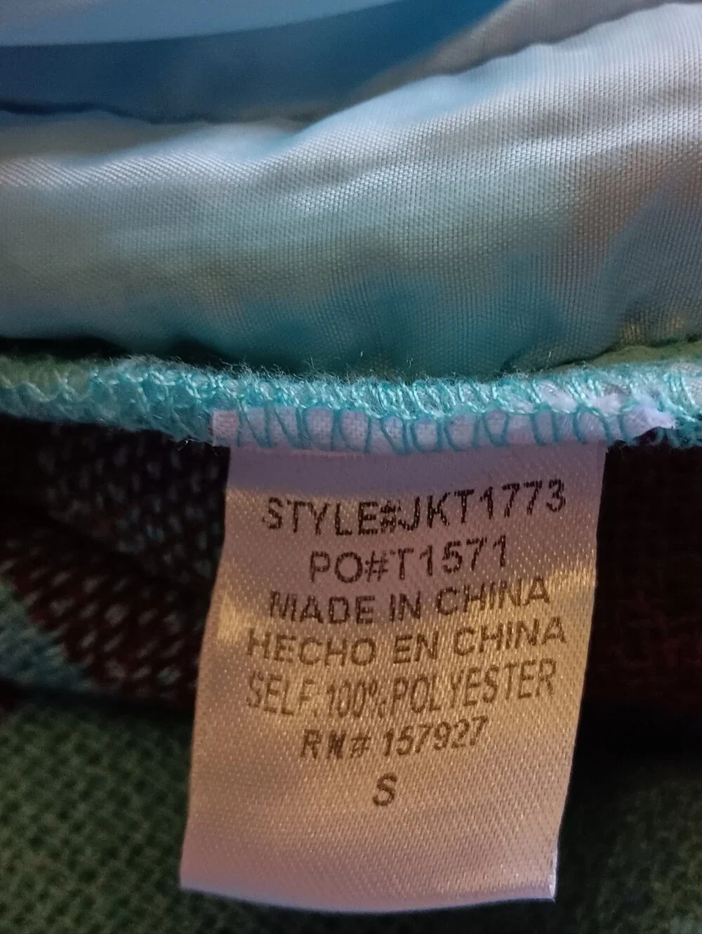 La Miel Turquoise & Burgundy Plaid Button Up Shacket Size Small, Rugged Chore